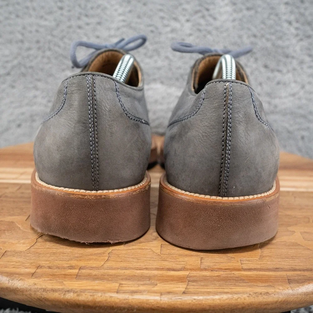 Tod's Men's Leather Derby Shoes US 10 Blue Gommino Plain Toe Italy
